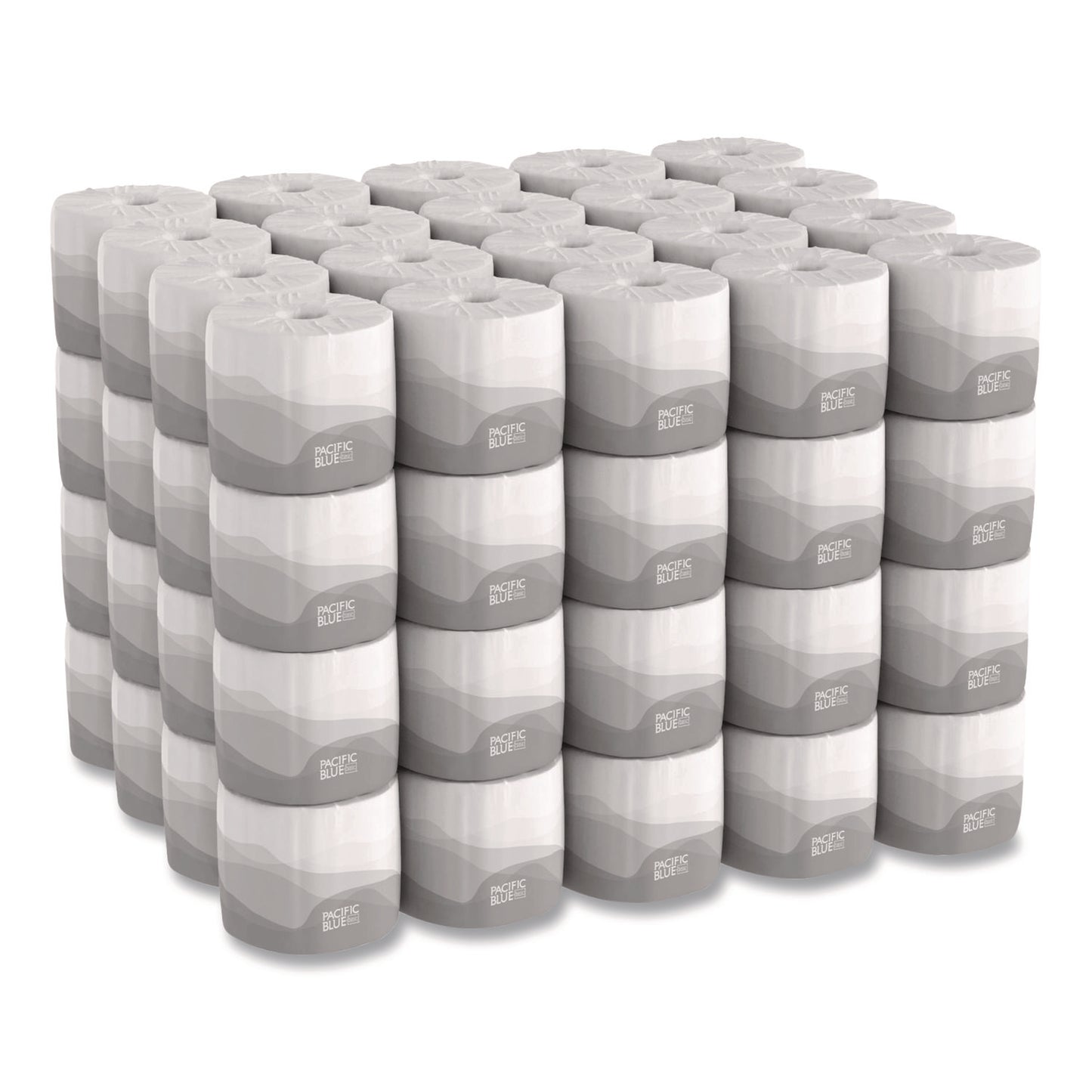 GPC1458001 Pacific Blue Basic Bathroom Tissue, Septic Safe, 1-Ply, White, 1,210 Sheets/roll, 80 Rolls/carton