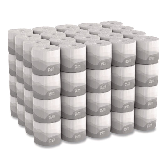 GPC1458001 Pacific Blue Basic Bathroom Tissue, Septic Safe, 1-Ply, White, 1,210 Sheets/roll, 80 Rolls/carton