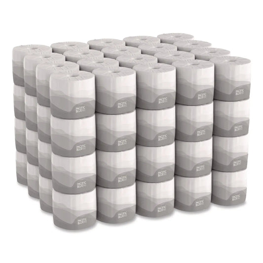 GPC19885 Pacific Blue Basic Embossed Bathroom Tissue, Septic Safe, 2-Ply, White, 550 Sheets/Roll, 80 Rolls/Carton Georgia Pacific Professional