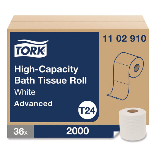 TRK1102910 Advanced High-Capacity Bath Tissue, Septic Safe, One-Ply, White, 2,000 Sheets/Roll, 36 Rolls/Carton Tork