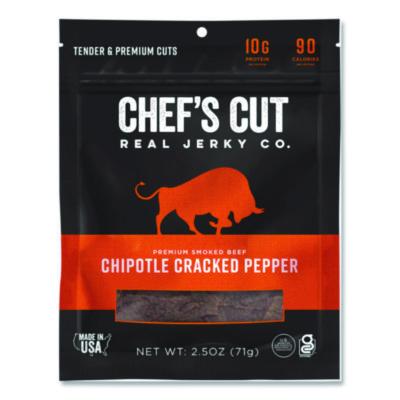 CHUCCR00501 Real Steak Jerky, Chipolte Cracked Pepper, 2.5 Oz Bag