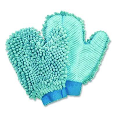 CH7TU05721 Chenille Scrubbing Mitts, Blue, 2 Mitts CHAGRINOVATIONS