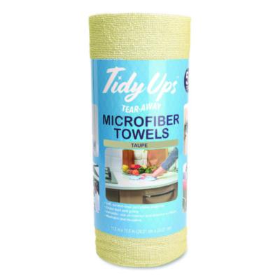 CH7TU68094 Microfiber Towel Roll, 11.5 x 11.5, Taupe, 50 Towels/Roll