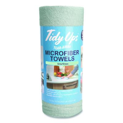 CH7TU68095 Microfiber Towel Roll, 11.5 x 11.5, Green, 50 Towels/Roll