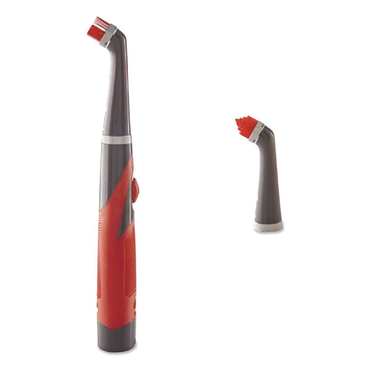 RUB2057486 Reveal Power Scrubber, Red/White Nylon Bristles, 1.73