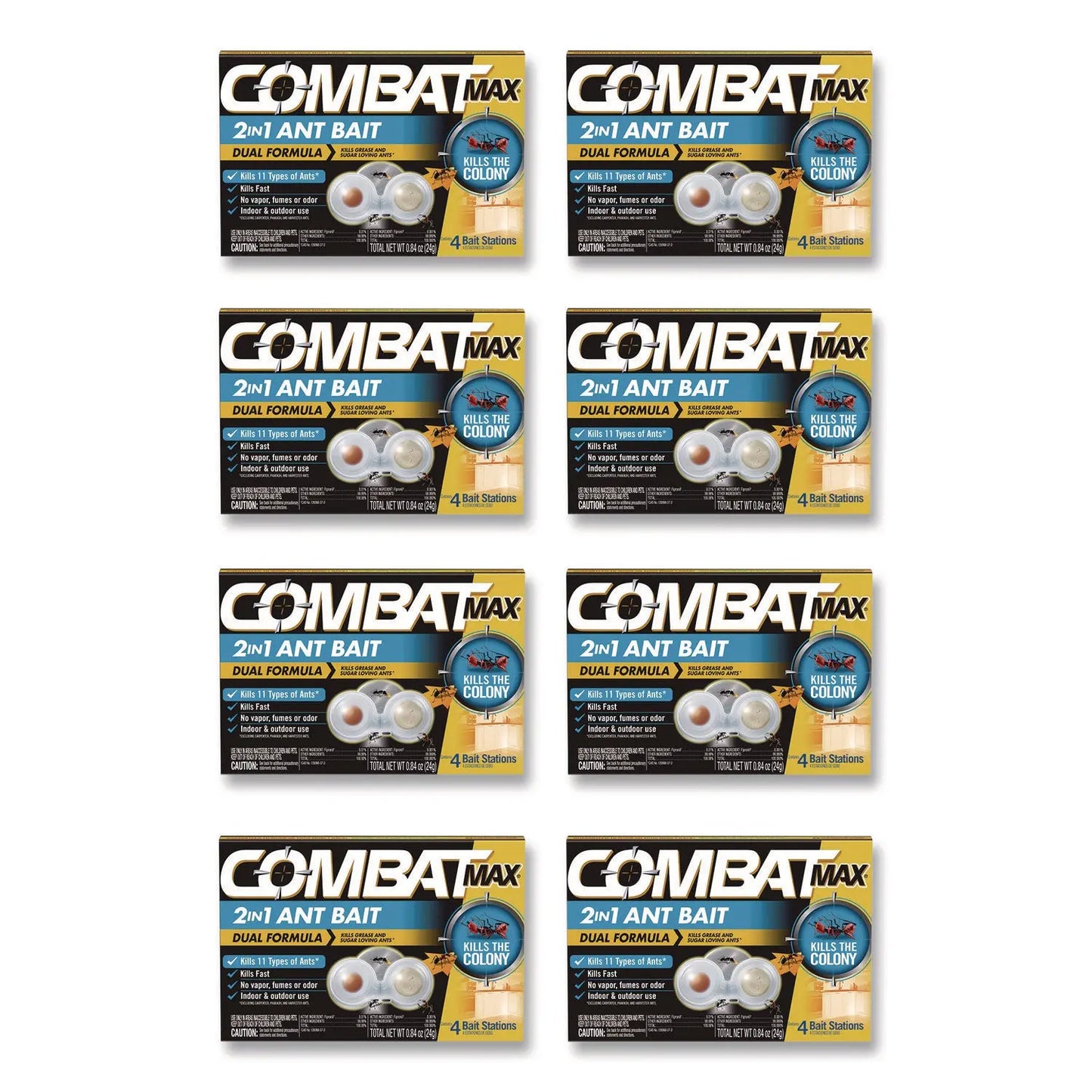 DIA07172 Max 2-in-1 Ant Bait, 4/Pack, 8 Packs/Carton Combat