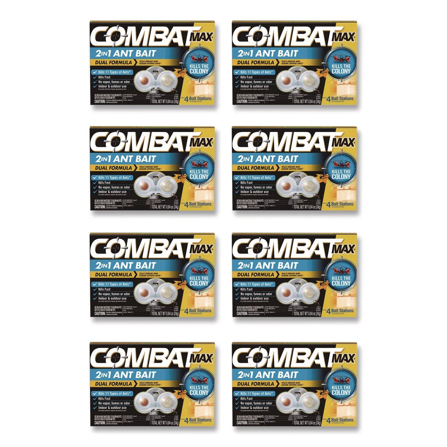 DIA07172 Max 2-in-1 Ant Bait, 4/Pack, 8 Packs/Carton Combat