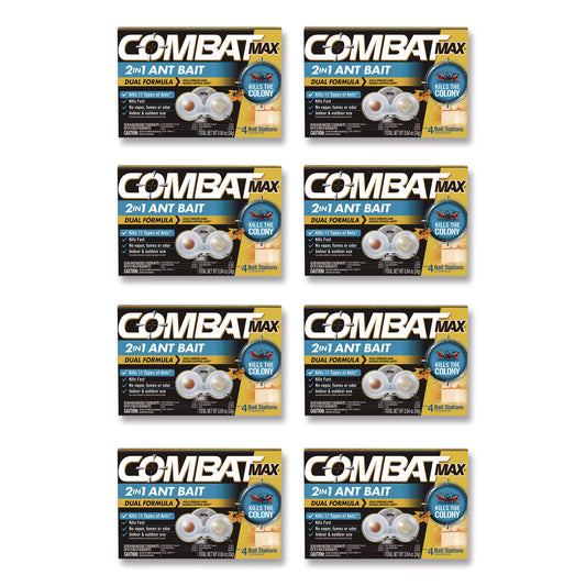DIA07172 Max 2-in-1 Ant Bait, 4/Pack, 8 Packs/Carton Combat