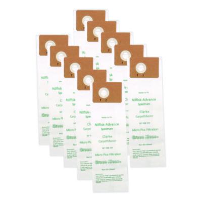 GRKCMASTRP Replacement Vacuum Bags, Fits Advance Spectrum/clarke Carpetmaster, 10/pack GREEN KLEAN