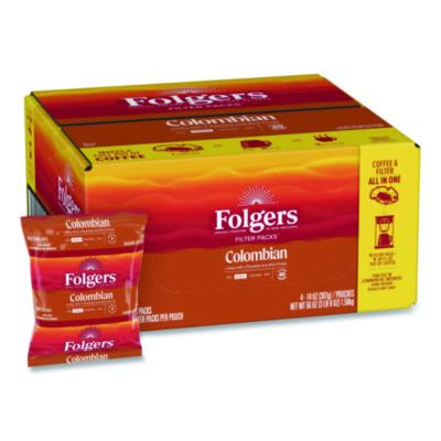 FOL10107 Coffee Filter Packs, 100% Colombian, 1.4 Oz Pack, 40/carton