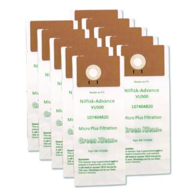 GRKVU500P Replacement Vacuum Bags, Fits Advance Vu500, 10/pack GREEN KLEAN