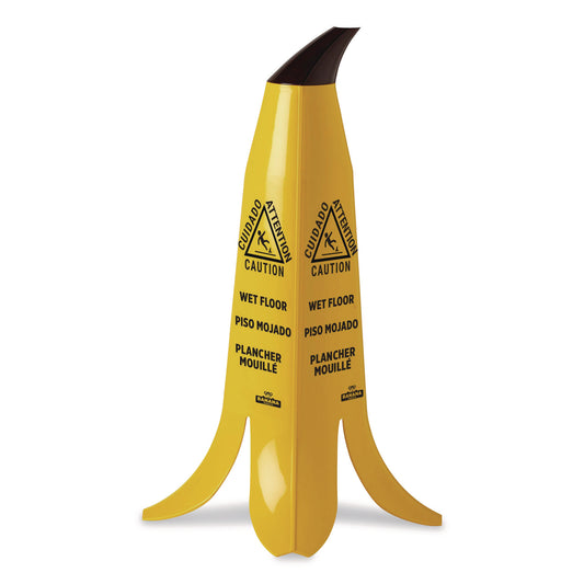 NCP6948 Banana Safety Sign, 13 x 12 x 24, Yellow/Black