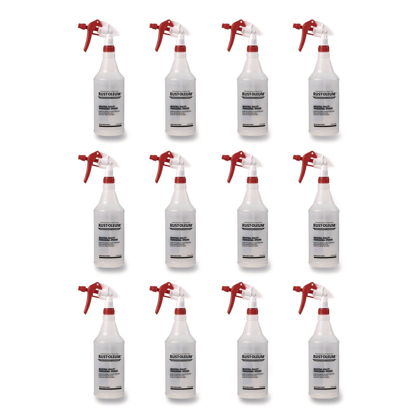 RST394872 Empty Trigger Sprayer, 32 oz, Clear, 12/Carton Rust-Oleum