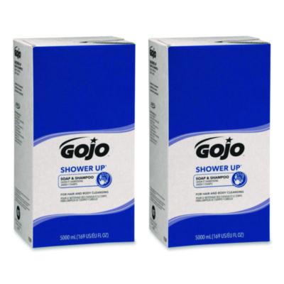 GOJ753002CT SHOWER UP Soap and Shampoo, Clean, 5,000 mL Refill Bag, 2/Carton GO-JO INDUSTRIES