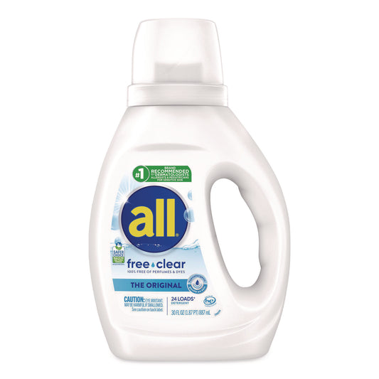 DIA47427 Free Clear HE Laundry Detergent, 24 Loads, Unscented, 30 oz Bottle, 6/Carton