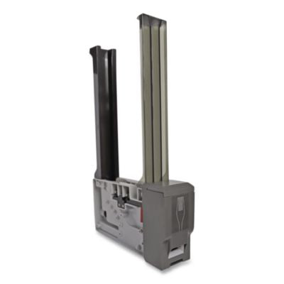 WORDPCPLF Cutlery Dispenser Tower, Holds 125 Forks, 2.6 x 15.4, Gray, 10/Carton