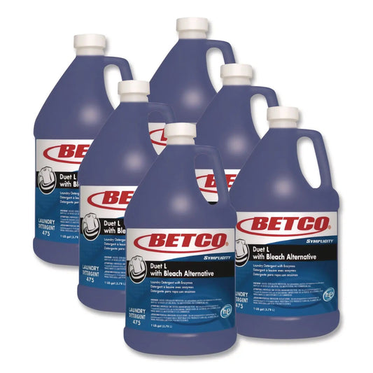 BET4750400 Symplicity Duet L Laundry Detergent, 1 gal, Fresh Scent, 4/Carton Betco