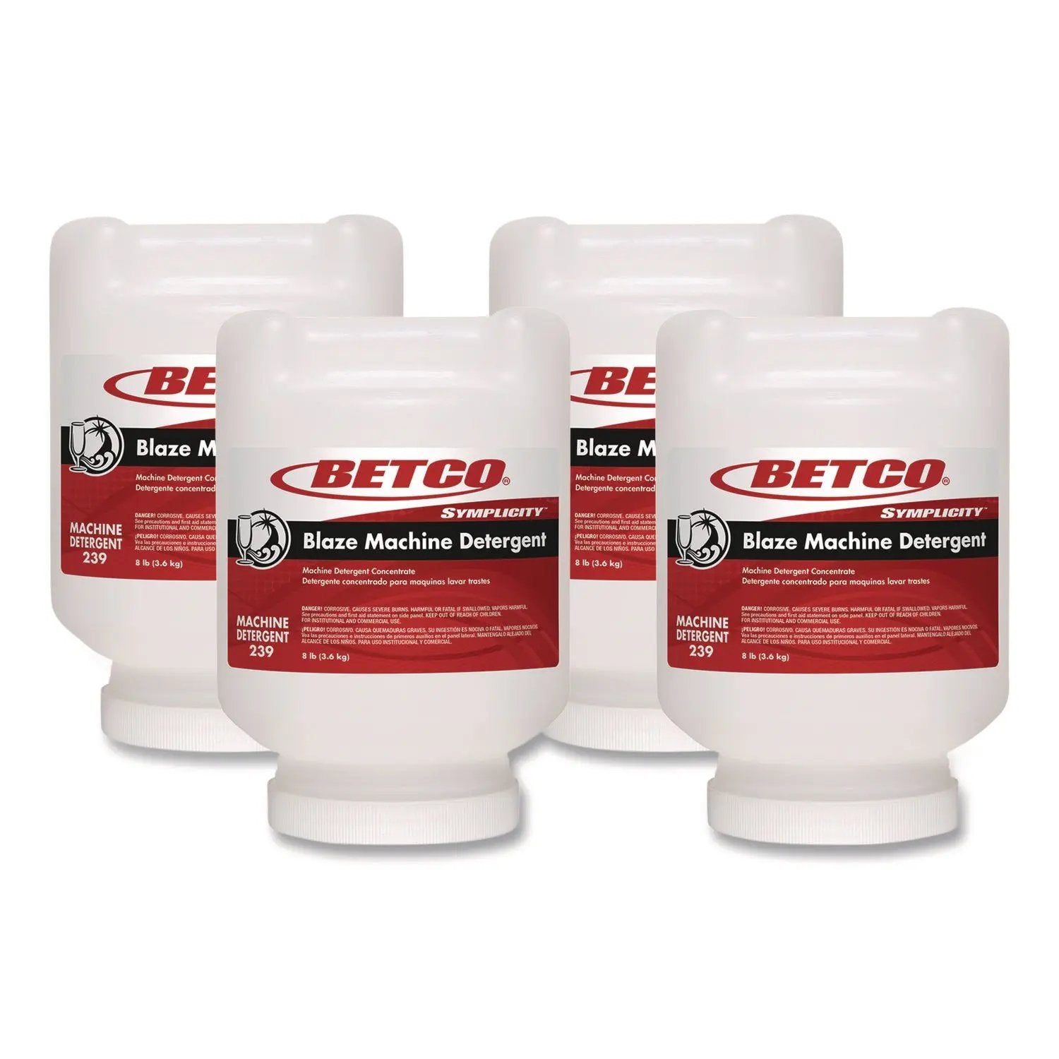 BET2397300 Symplicity Blaze Dish Machine Detergent, Characteristic Scent, 8 lb Jar, 4/Carton Betco