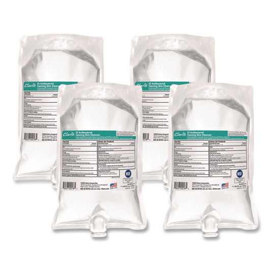 BET7172900 E2 Antibacterial Foaming Skin Cleanser Refill, Fragrance-Free, 1,000 mL, 6/Carton