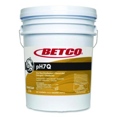 BET3160500 pH7Q Neutral Disinfectant, Pleasant Lemon Scent, 5 gal Pail BETCO CORPORATION
