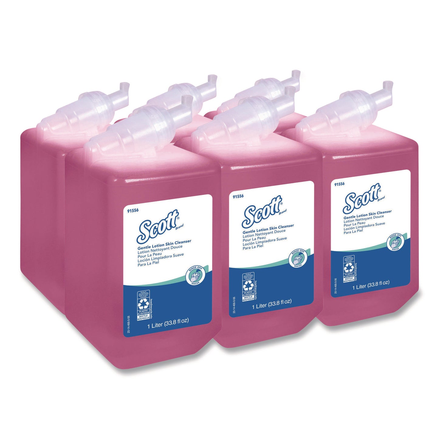 KCC91556 Essential Skin Cleanser Refill, Floral Scent, 1,000 mL, 6/Carton