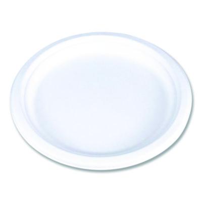 SCH18160WPF ChampWare Molded Fiber Tableware, Molded Fiber Plate, 10" dia, White, 125 Plates/Sleeve, 4 Sleeves/Carton