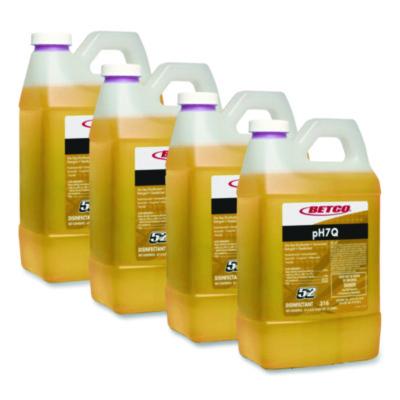 BET3164700 pH7Q FastDraw Neutral Disinfectant, Pleasant Lemon Scent, 2 L Bottle, 4/Carton