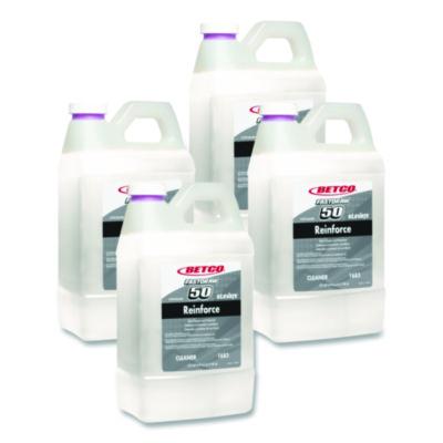 BET16834700 Reinforce FastDraw Floor Cleaner and Protectant, Lemon Scent, 2 L Bottle, 4/Carton BETCO CORPORATION