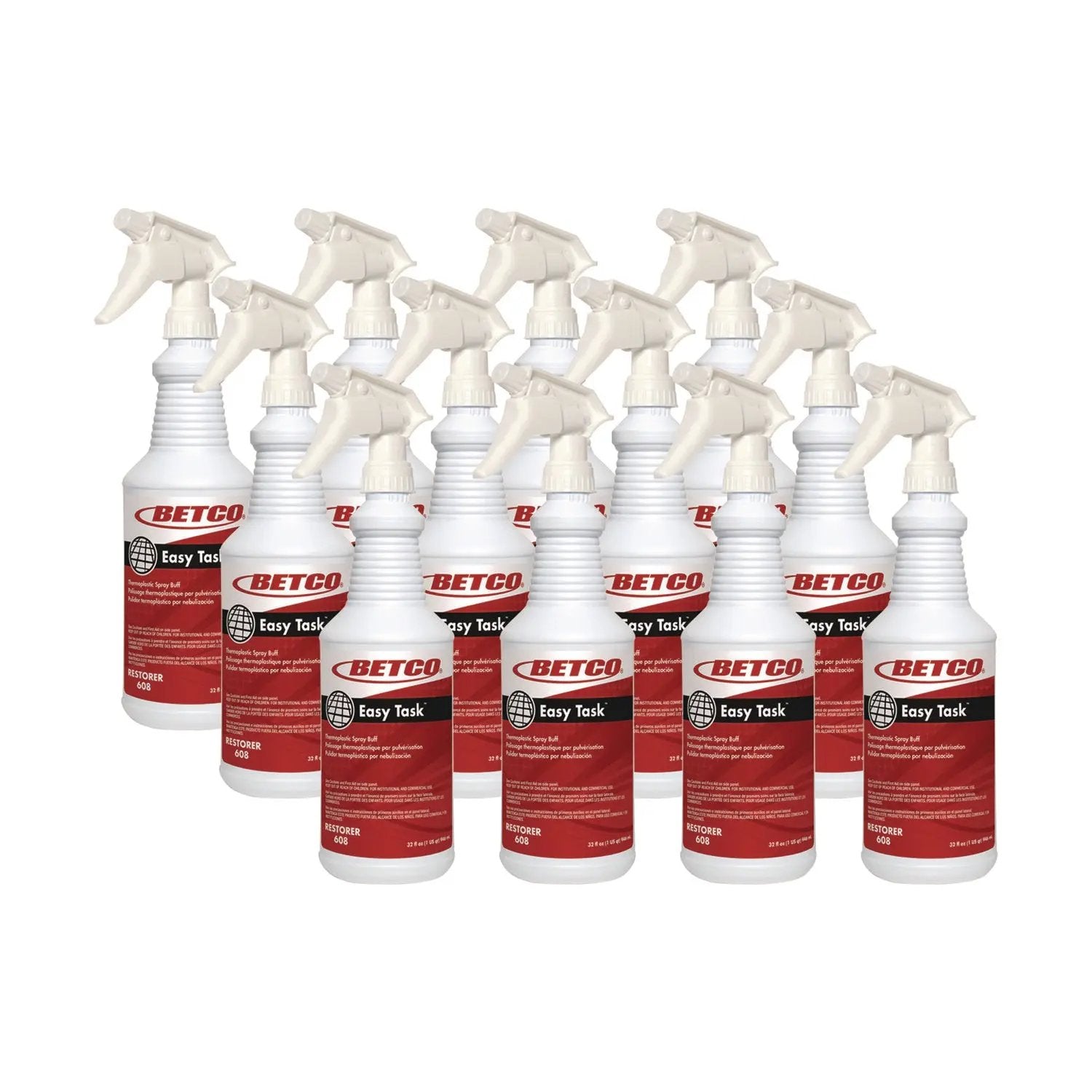 BET6081200 Easy Task Floor Finish, Clean Bouquet, 32 oz Bottle, 12/Carton Betco