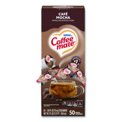 NES35115 Liquid Coffee Creamer, Cafe Mocha, 0.38 Oz Mini Cups, 50/box