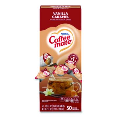 NES79129 Liquid Coffee Creamer, Vanilla Caramel, 0.38 Oz Mini Cups, 50/box