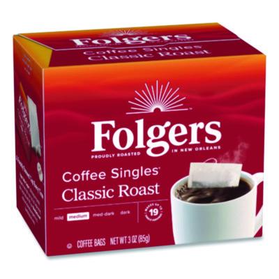 FOLPRO29764 Coffee Singles, Classic Roast, 0.16 oz Single-Serve Bag, 19/Pack