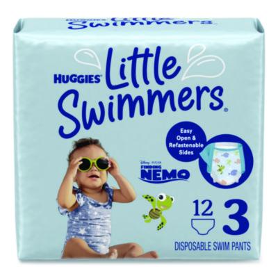 KCM18339 Little Swimmers, Size 3, 16 lbs to 26 lbs, 12/Pack, 8 Packs/Carton KIMBERLY CLARK