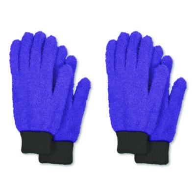 CH7TU68026 Microfiber Dusting Gloves, Purple with Black Cuffs, 4 Gloves CHAGRINOVATIONS