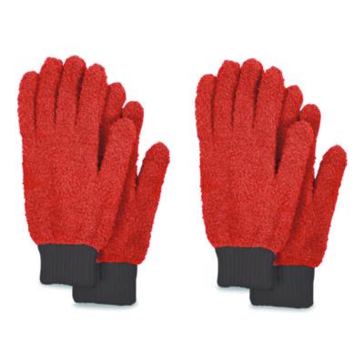 CH7TU68027 Microfiber Dusting Gloves, Coral with Black Cuffs, 4 Gloves CHAGRINOVATIONS