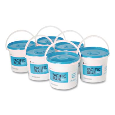 GPC54006 Pacific Blue Select Surface System Bucket, 7.8 X 7.8 X 7, White/blue, 6/carton