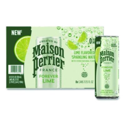 PRR85129 Maison Perrier Sparkling Water,11.15 oz Can, Lime, 8 Cans/Box