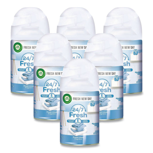 RAC82314CT Freshmatic Ultra Spray Refill, Fresh Linen, 5.89 oz Aerosol Spray, 6/Carton