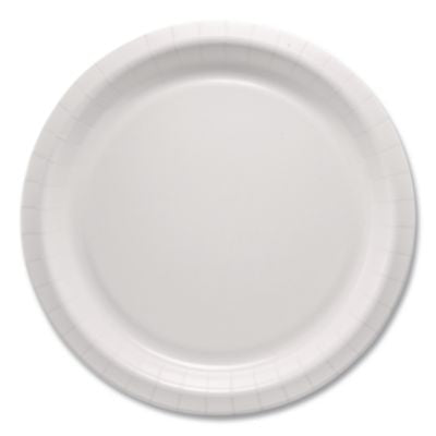 SCCHP10W Compostable Paper Dinnerware, ProPlanet Seal, Plate, 10" dia, White, 500/Carton