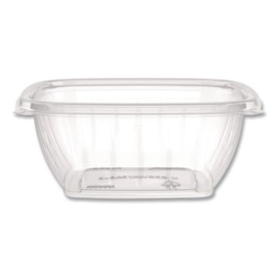 DCCC12SB Square Plastic Bowls, 12 oz, 8.5 x 8.5 x 2.64, Clear, Plastic, 63 Bowls/Sleeve, 8 Sleeves/Carton