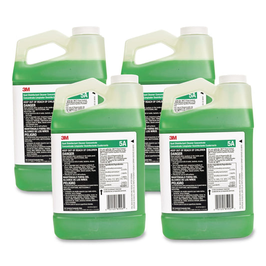 MMM5A Quat Disinfectant Cleaner Concentrate, Pleasant Scent, 0.5 Gal Bottle, 4/carton