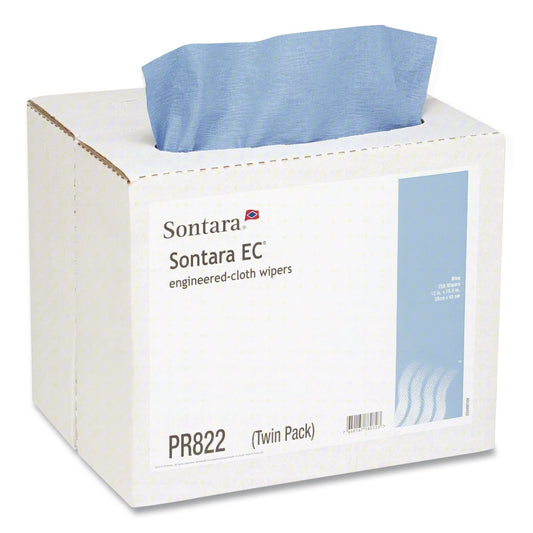 Sontara EC Wipers, 16.5 x 12, Blue, Interfold Twin Dispenser, 250/Carton