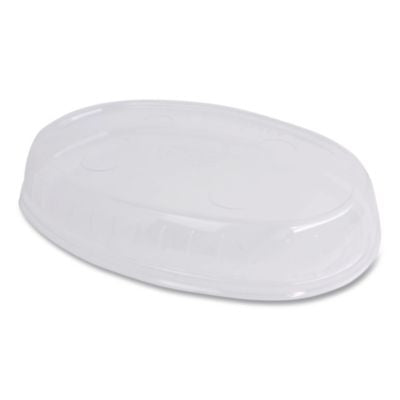 WORBOLCSUBB PLA Lids for Fiber Burrito Bowls, 9.7" Diameter, Clear, Plastic, 300/Carton