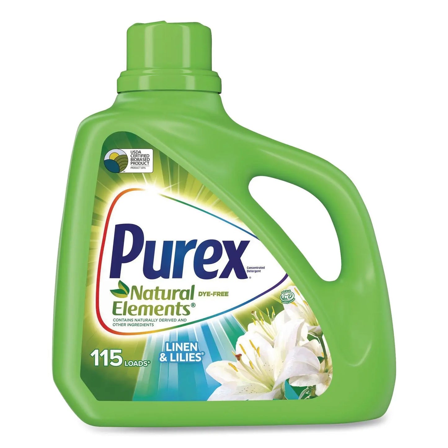 DIA01134 Ultra Natural Elements He Liquid Detergent, Linen And Lilies, 150 Oz Bottle, 4/carton Purex