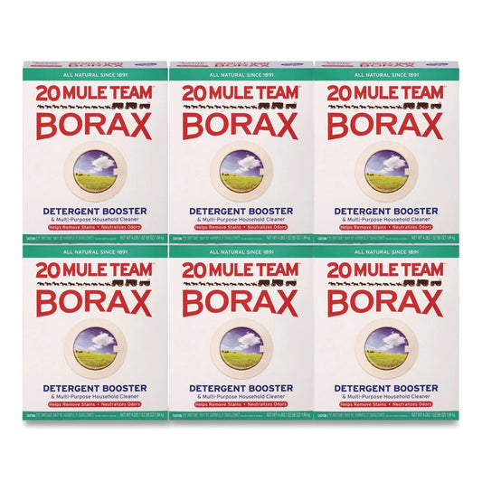 DIA00201 20 Mule Team Borax All Laundry Booster, Powder, 4 lb Box, 6 Boxes/Carton Dial