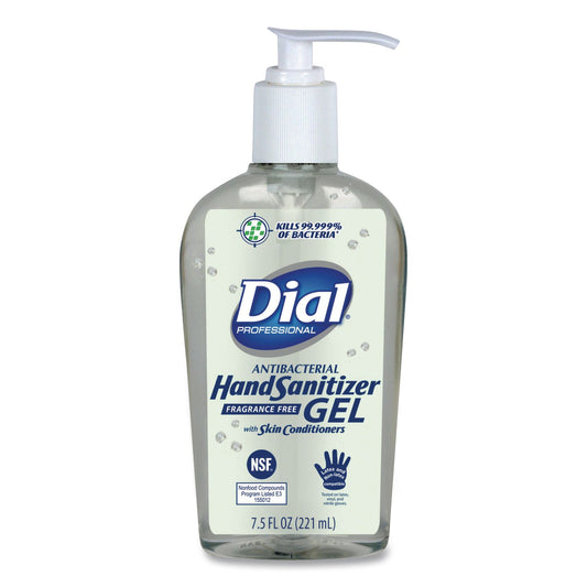 DIA01585 Antibacterial With Moisturizers Gel Hand Sanitizer, 7.5 Oz Pump Bottle, Fragrance-Free, 12/carton