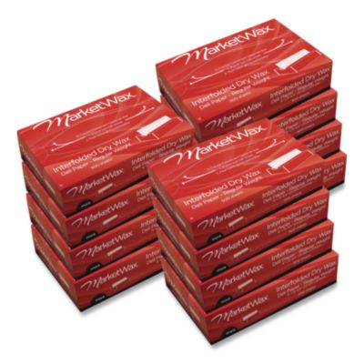 BGC011008 MarketWax Interfolded Dry Wax Deli Paper, 10.75 x 8, White, 500/Box, 12 Boxes/Carton BAGCRAFT