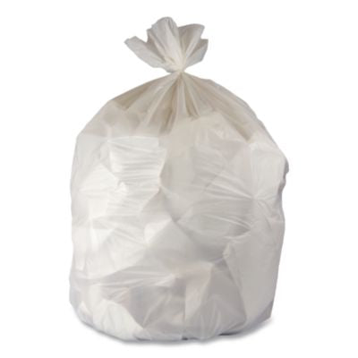 HERB8048ZC Linear Low-Density Can Liners, 45 gal, 3 mil, 40" x 48", Clear, 75/Carton HERITAGE