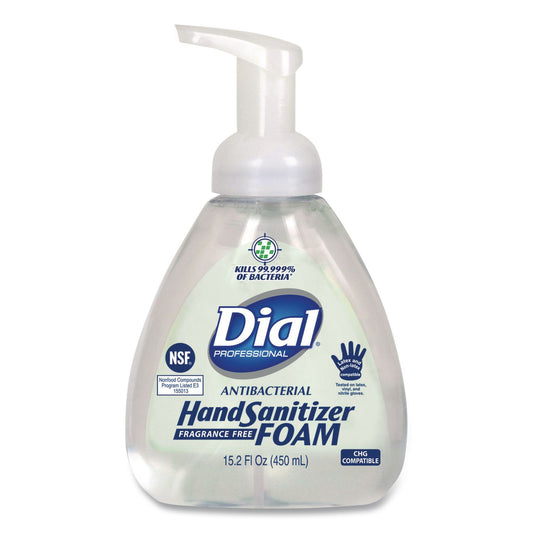 DIA06040EA Antibacterial Foam Hand Sanitizer, 15.2 Oz Pump Bottle, Fragrance-Free