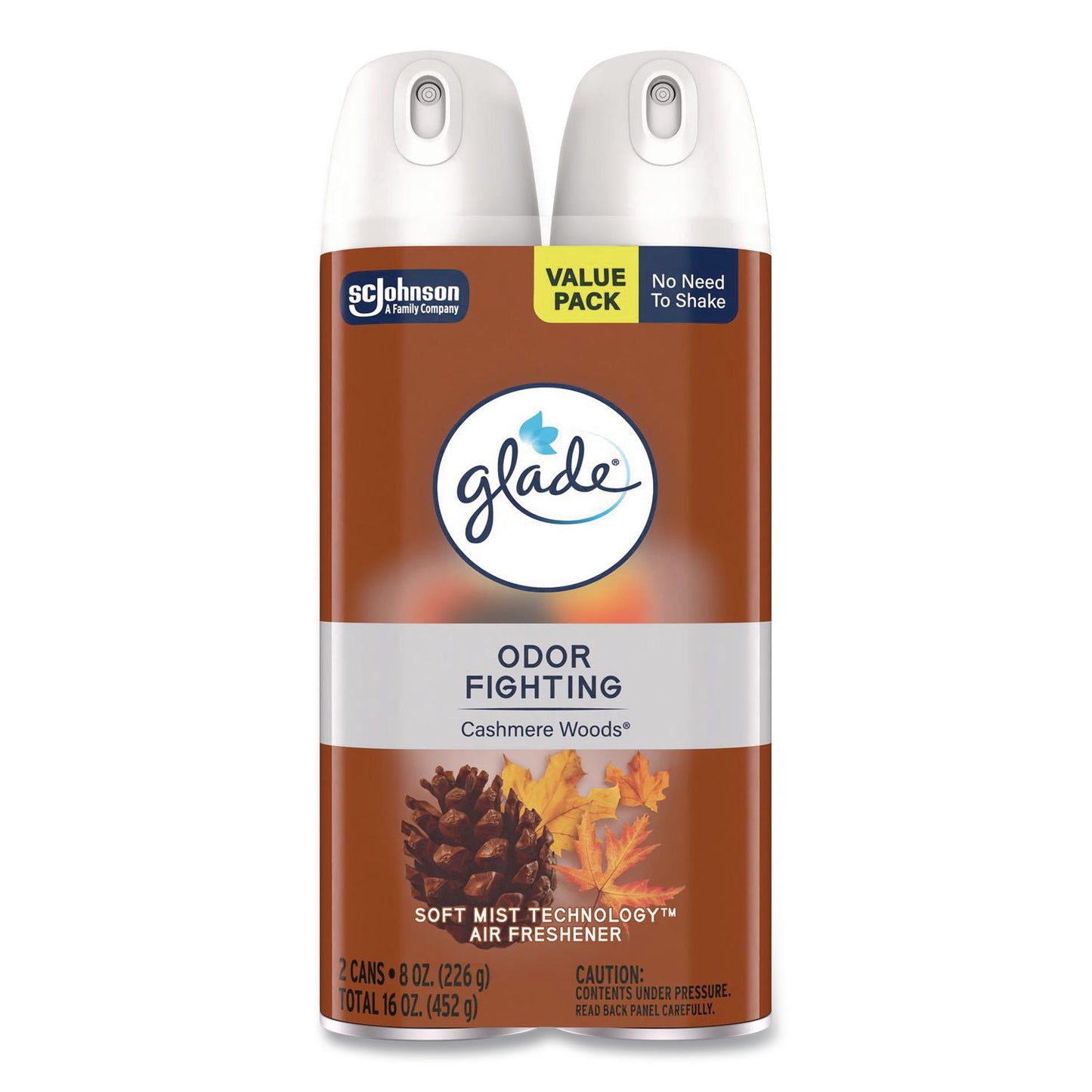 SJN377361 Air Freshener, Cashmere Woods, 8.3 oz Aerosol Spray, 3/Carton